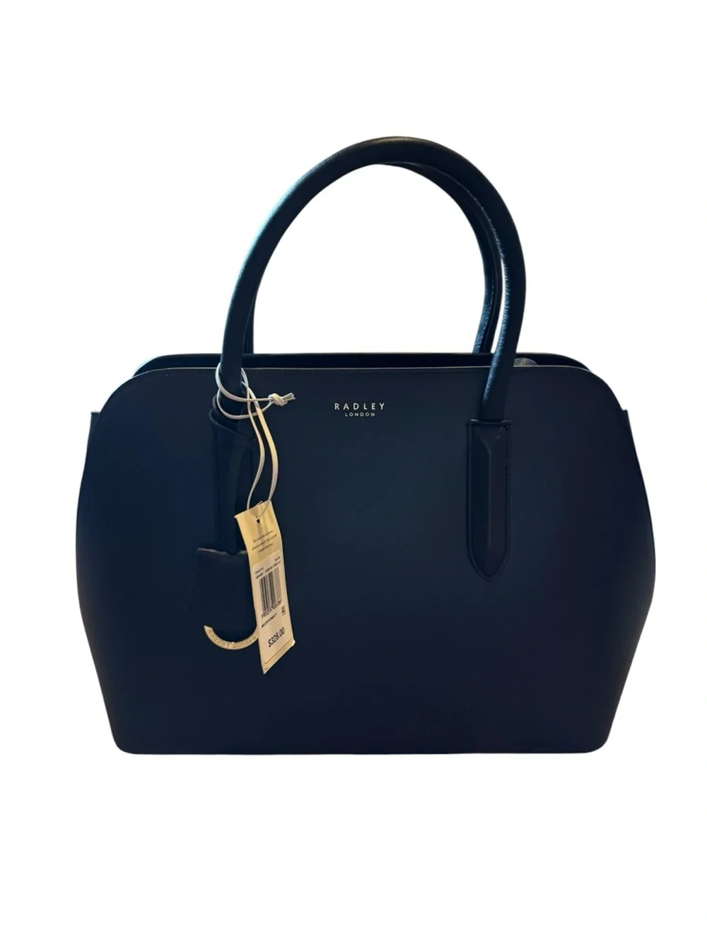 Radley London Black leather liverpool street 2.0 medium ziptop satchel NWT